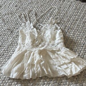 Free people lace white top